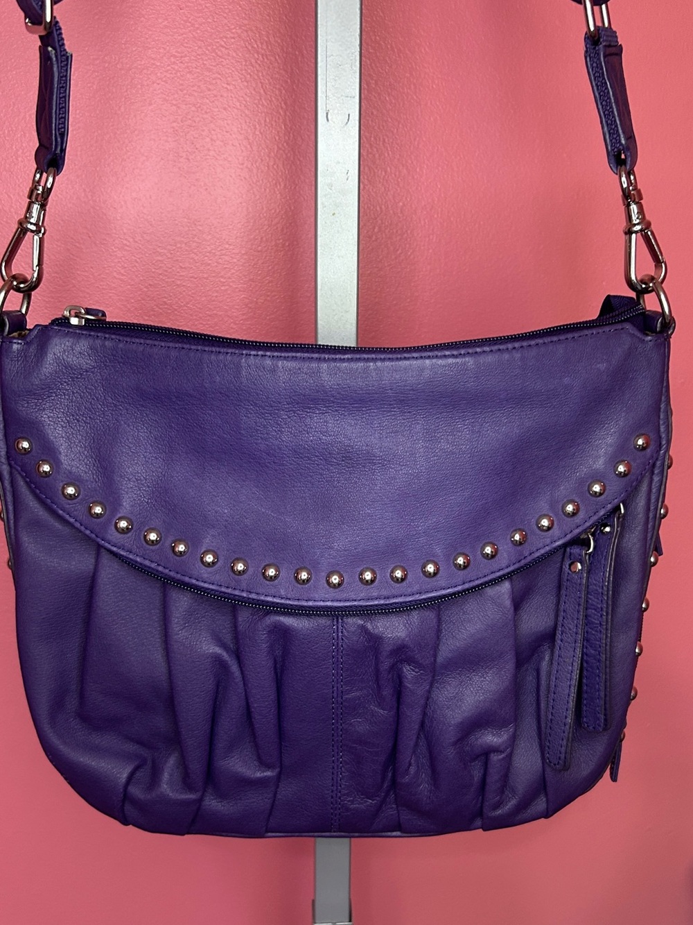 Gun Tote’n Mamas Purple Leather Uptown Tote CCW Concealed Carry Purse GTM-19